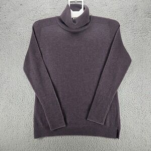 E3 by Etcetera Sweater Womens size M Wool-Blend Turtle Neck Detailed Sleeve‎